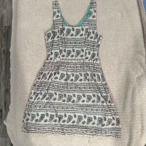 White dress with Tiffany lining. Printed.